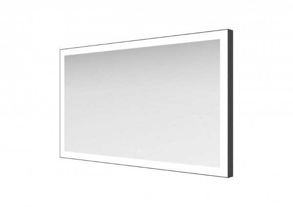 ESS Spiegel Mirror Lugano Schwarz 70x160 cm, Leiste