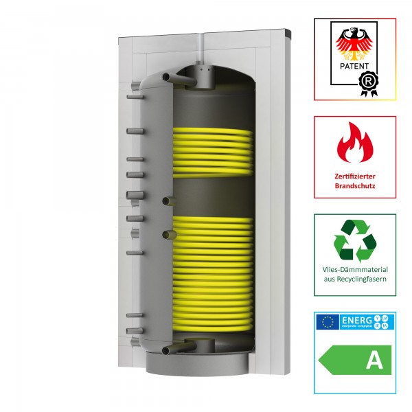 Solarbayer Schichtleit-Pufferspeicher SLS-800-2S-Plus, patentiertes SLS-System