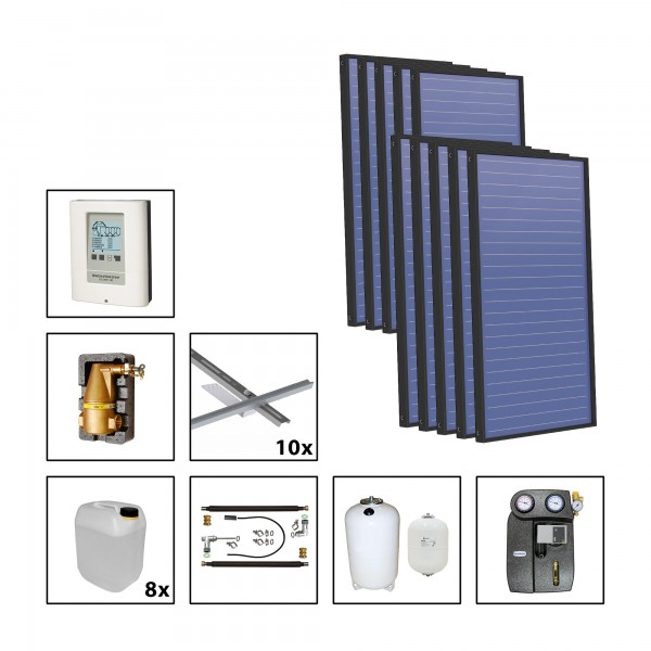 Solarbayer Plus AL Solarpaket 10 - Biber Fläche m2: Brutto 28,60 / Apertur 26,92