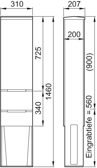 ACO Freiluftschrank für Steuerung Multi Control Mono